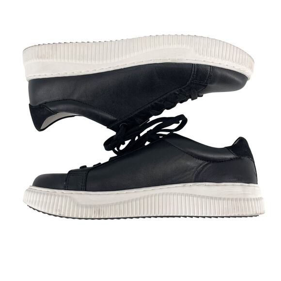 Söfft Fianna Black Leather Sneakers Women’s 8.5 Platform Comfort Lace-Up Shoes - Picture 4 of 8